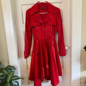 Bebe Red Trench Coat